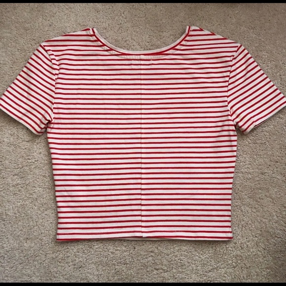 Zara red striped crop top - Picture 3 of 6